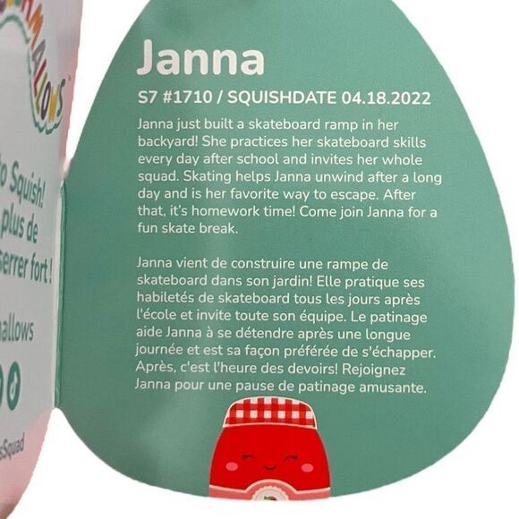 NWT Foodie Squishmallow Set 7.5” Saku Pizza Gideon Guac Nestor Nugget Janna Jam - Picture 13 of 13